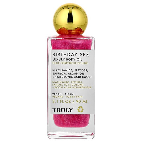 <img alt="Truly Beauty, Birthday Sex Luxury Body Oil, 3.1 fl oz (90 ml)" title="Truly Beauty, Birthday Sex Luxury Body Oil, 3.1 fl oz (90 ml),810115922780"