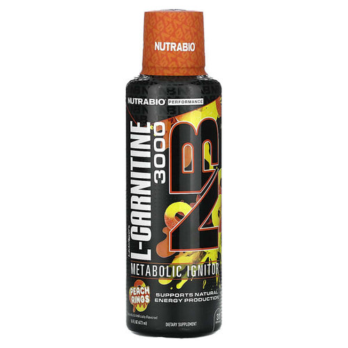 <img alt="NutraBio, LeanShots L-Carnitine 3000, Peach Rings, 16 fl oz (473 ml)" title="NutraBio, LeanShots L-Carnitine 3000, Peach Rings, 16 fl oz (473 ml),649908219680"