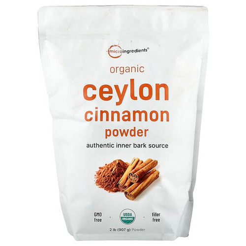 <img alt="Micro Ingredients, Organic Ceylon Cinnamon Powder, 2 lb (907 g)" title="Micro Ingredients, Organic Ceylon Cinnamon Powder, 2 lb (907 g),850056167963"