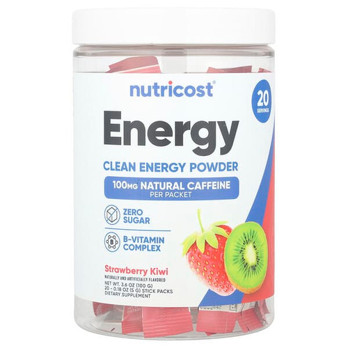 <img alt="Nutricost, Energy, Clean Energy Powder, Strawberry Kiwi , 20 Stick Packs, 0.18 oz (5 g) Each" title="Nutricost, Energy, Clean Energy Powder, Strawberry Kiwi , 20 Stick Packs, 0.18 oz (5 g) Each,810139570417"