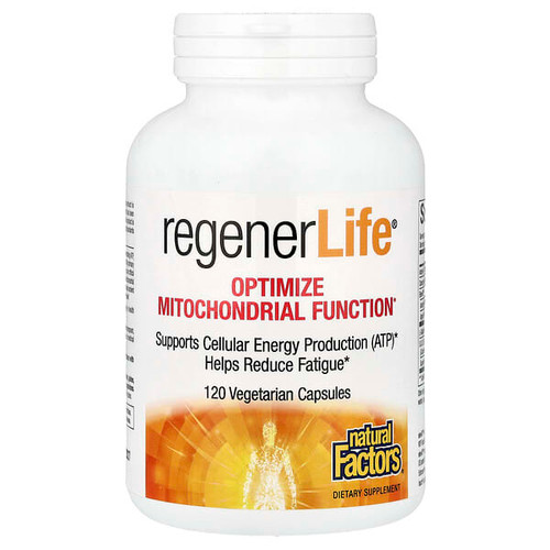 <img alt="Natural Factors, RegenerLife, Optimize Mitochondrial Function, 120 Vegetarian Capsules" title="Natural Factors, RegenerLife, Optimize Mitochondrial Function, 120 Vegetarian Capsules,068958019017"