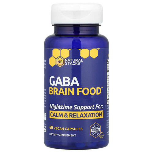 <img alt="Natural Stacks, Gaba Brain Food, 60 Vegan Capsules" title="Natural Stacks, Gaba Brain Food, 60 Vegan Capsules,718879621508"
