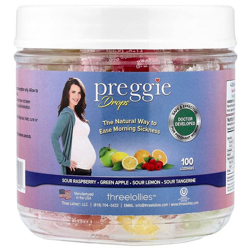 <img alt="Preggie, Preggie Drops, Assorted, 100 Lozenges" title="Preggie, Preggie Drops, Assorted, 100 Lozenges,695342444317"