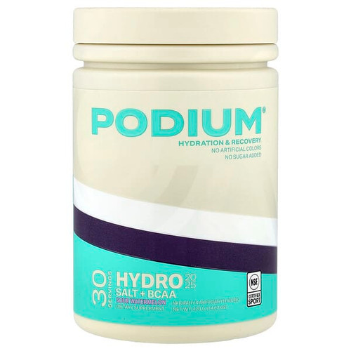 <img alt="Podium Nutrition, Hydro & Salt 2025 + BCAA, Sour Watermelon, 14.82 oz (420 g)" title="Podium Nutrition, Hydro & Salt 2025 + BCAA, Sour Watermelon, 14.82 oz (420 g),810117602048"