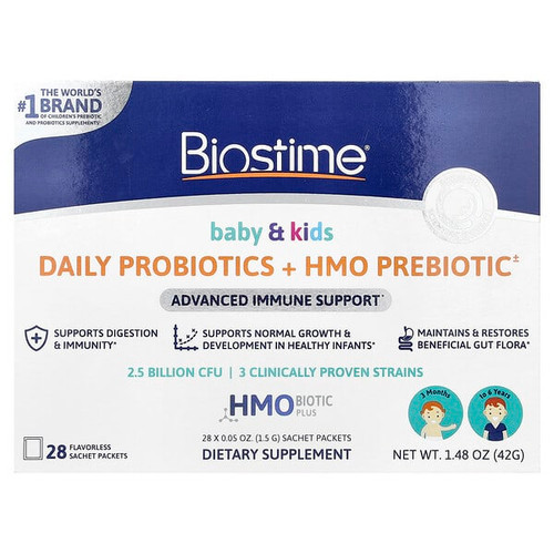 <img alt="Biostime, Baby & Kids, Daily Probiotics + HMO Prebiotic, 3 Months to 6 Years, Flavorless, 28 Sachet Packets, 0.05 oz (1.5 g) Each" title="Biostime, Baby & Kids, Daily Probiotics + HMO Prebiotic, 3 Months to 6 Years, Flavorless, 28 Sachet Packets, 0.05 oz (1.5 g) Each,850025030014"