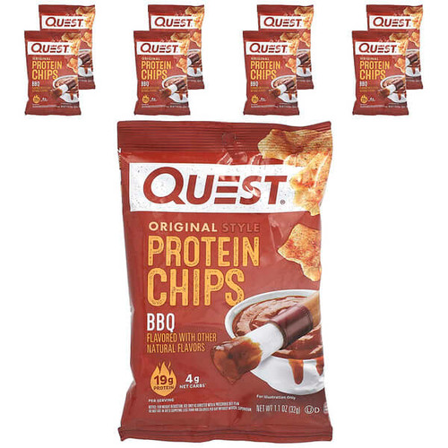 <img alt="Quest Nutrition, Original Style Protein Chips, BBQ, 8 Bags, 1.1 oz (32 g) Each" title="Quest Nutrition, Original Style Protein Chips, BBQ, 8 Bags, 1.1 oz (32 g) Each,888849010332"