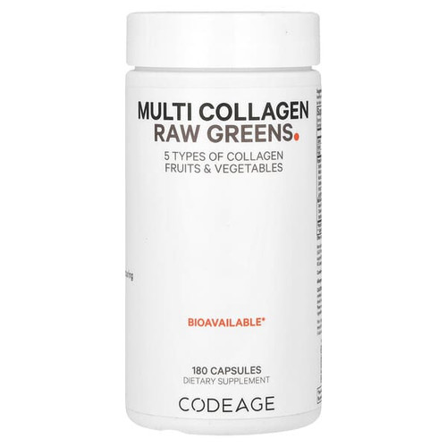 <img alt="Codeage, Multi Collagen Raw Greens, 180 Capsules" title="Codeage, Multi Collagen Raw Greens, 180 Capsules,853919008274"