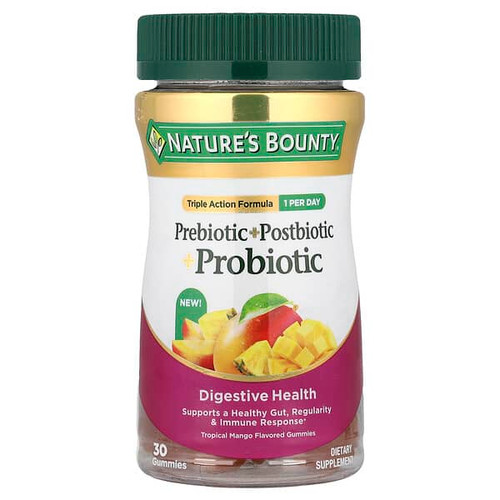 <img alt="Natures Bounty, Prebiotic + Postbiotic + Probiotic Gummies, Tropical Mango, 30 Gummies" title="Natures Bounty, Prebiotic + Postbiotic + Probiotic Gummies, Tropical Mango, 30 Gummies,074312016448"