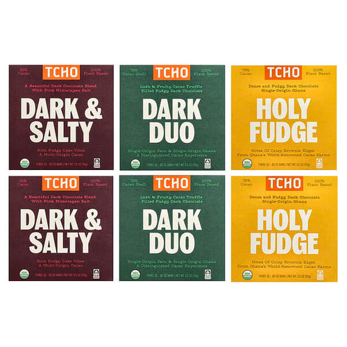 <img alt="TCHO, Dark Chocolate Gift Box, 18 Bars, 0.83 oz Each" title="TCHO, Dark Chocolate Gift Box, 18 Bars, 0.83 oz Each,812603019934"