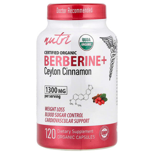 <img alt="Nutri, Organic Berberine+ Ceylon Cinnamon, 120 Organic Capsules" title="Nutri, Organic Berberine+ Ceylon Cinnamon, 120 Organic Capsules,810102742704"