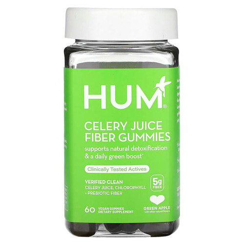 <img alt="HUM Nutrition, Celery Juice Fiber Gummies, Green Apple, 5 g, 60 Vegan Gummies" title="HUM Nutrition, Celery Juice Fiber Gummies, Green Apple, 5 g, 60 Vegan Gummies,850043611042"
