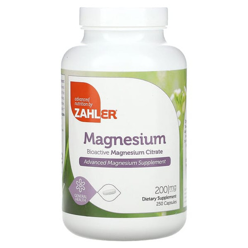 <img alt="Zahler, Magnesium, Bioactive Magnesium Citrate, 200 mg, 250 Capsules" title="Zahler, Magnesium, Bioactive Magnesium Citrate, 200 mg, 250 Capsules,848998082185"