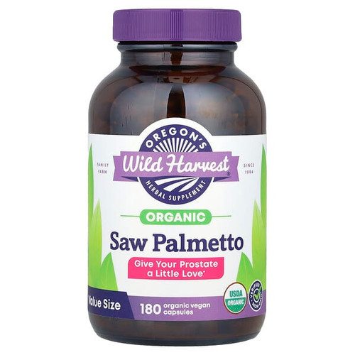 <img alt="Oregons Wild Harvest, Saw Palmetto, 180 Organic Vegan Capsules (585 mg per Capsule)" title="Oregons Wild Harvest, Saw Palmetto, 180 Organic Vegan Capsules (585 mg per Capsule),706195106090"
