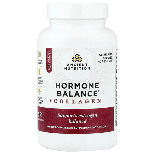 <img alt="Ancient Nutrition, Hormone Balance + Collagen, 60 Capsules" title="Ancient Nutrition, Hormone Balance + Collagen, 60 Capsules,816401028495"