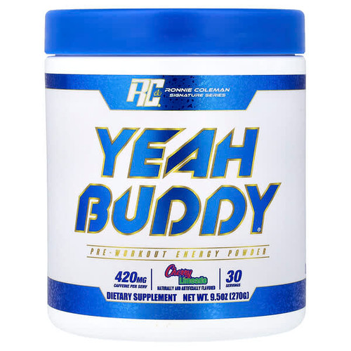 <img alt="Ronnie Coleman, Signature Series, Yeah Buddy, Pre-Workout Energy Powder, Cherry Limeade, 9.5 oz (270 g)" title="Ronnie Coleman, Signature Series, Yeah Buddy, Pre-Workout Energy Powder, Cherry Limeade, 9.5 oz (270 g),322654002118"