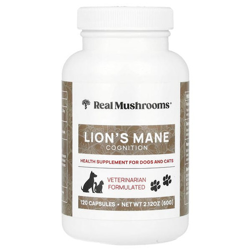 <img alt="Real Mushrooms, Lions Mane, For Dogs and Cats, 120 Capsules" title="Real Mushrooms, Lions Mane, For Dogs and Cats, 120 Capsules,"