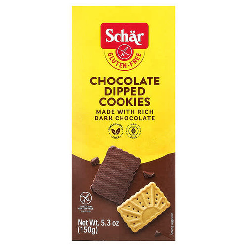 <img alt="Schar, Gluten Free Chocolate-Dipped Cookies, 5.3 oz (150 g)" title="Schar, Gluten Free Chocolate-Dipped Cookies, 5.3 oz (150 g),"