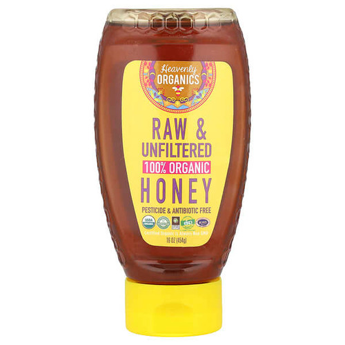 <img alt="Heavenly Organics, 100% Organic Honey, Raw & Unfiltered, 16 oz (454 g)" title="Heavenly Organics, 100% Organic Honey, Raw & Unfiltered, 16 oz (454 g),"