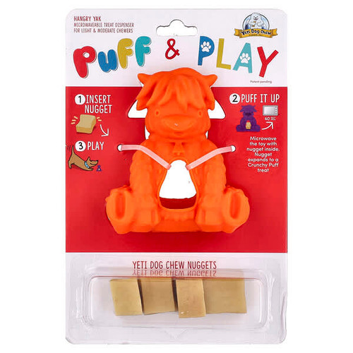 <img alt="Yeti Dog Chew, Puff & Play, Treat Dispenser, Yeti Dog Chew Nuggets, Orange, 4 Nuggets, 1 Dispenser" title="Yeti Dog Chew, Puff & Play, Treat Dispenser, Yeti Dog Chew Nuggets, Orange, 4 Nuggets, 1 Dispenser,"