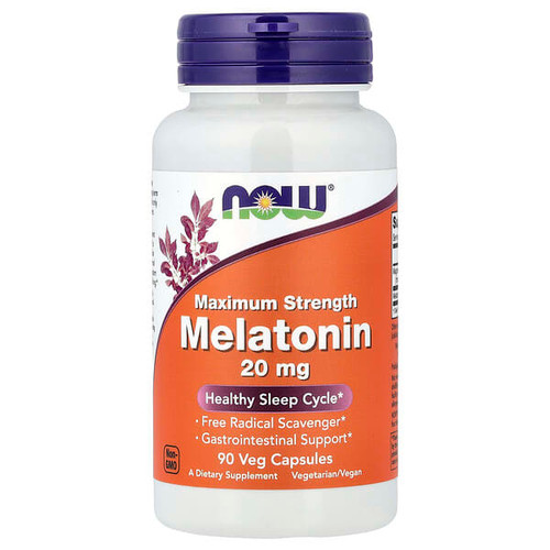 <img alt="NOW Foods, Melatonin, 20 mg, 90 Veg Capsules" title="NOW Foods, Melatonin, 20 mg, 90 Veg Capsules,"