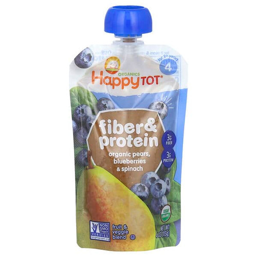 <img alt="3 PACK of Happy Family Organics, Happy Tot, Fiber & Protein, For 2+ Years, Organic Pears, Blueberries & Spinach, 4 oz (113 g)" title="3 PACK of Happy Family Organics, Happy Tot, Fiber & Protein, For 2+ Years, Organic Pears, Blueberries & Spinach, 4 oz (113 g),819573011739"