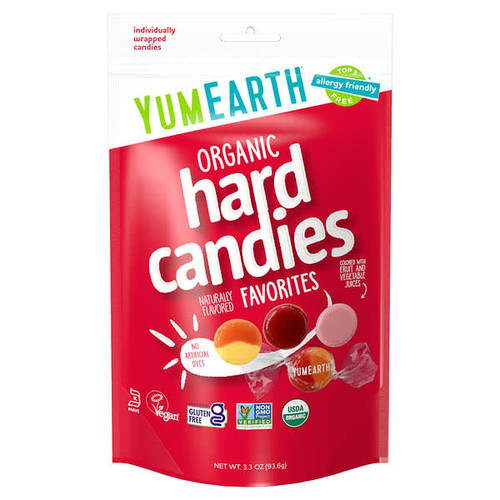 <img alt="YumEarth, Organic Hard Candies, Favorites, 3.3 oz (93.6 g)" title="YumEarth, Organic Hard Candies, Favorites, 3.3 oz (93.6 g),890146001470"