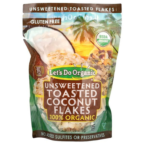<img alt="Lets Do Organic, Lets Do Organic, 100% Organic Unsweetened Toasted Coconut Flakes, 7 oz (200 g)" title="Lets Do Organic, Lets Do Organic, 100% Organic Unsweetened Toasted Coconut Flakes, 7 oz (200 g),043182005234"