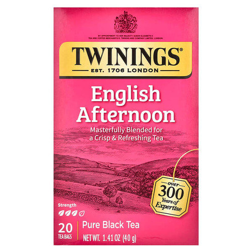 <img alt="Twinings, Pure Black Tea, English Afternoon, 20 Tea Bags, 1.41 oz (40 g)" title="Twinings, Pure Black Tea, English Afternoon, 20 Tea Bags, 1.41 oz (40 g),070177155766"