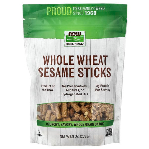 <img alt="NOW Foods, Real Food, Whole Wheat Sesame Sticks, 9 oz (255 g)" title="NOW Foods, Real Food, Whole Wheat Sesame Sticks, 9 oz (255 g),733739067593"