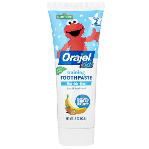<img alt="3 PACK of Orajel, Kids, Elmo Training Toothpaste, Fluoride-Free, 0-3 Years, Natural Berry Fruity, 1.5 oz (42.5 g)" title="3 PACK of Orajel, Kids, Elmo Training Toothpaste, Fluoride-Free, 0-3 Years, Natural Berry Fruity, 1.5 oz (42.5 g),310310339739"