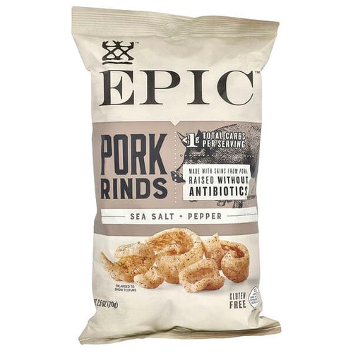 <img alt="Epic Bar, Pork Rinds, Sea Salt & Pepper, 2.5 oz (70 g)" title="Epic Bar, Pork Rinds, Sea Salt & Pepper, 2.5 oz (70 g),732153024939"