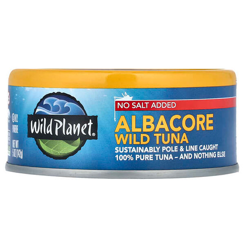 <img alt="Wild Planet, Albacore Wild Tuna, No Salt Added, 5 oz (142 g)" title="Wild Planet, Albacore Wild Tuna, No Salt Added, 5 oz (142 g),829696000541"