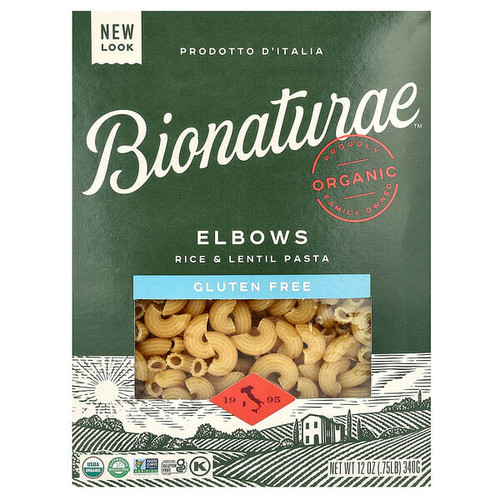 <img alt="Bionaturae, Gluten Free Rice & Lentil Pasta, Elbows, 12 oz (340 g)" title="Bionaturae, Gluten Free Rice & Lentil Pasta, Elbows, 12 oz (340 g),799210434049"