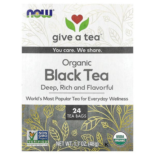 <img alt="NOW Foods, Organic Black Tea, 24 Tea Bags, 1.7 oz (48 g)" title="NOW Foods, Organic Black Tea, 24 Tea Bags, 1.7 oz (48 g),733739042460"