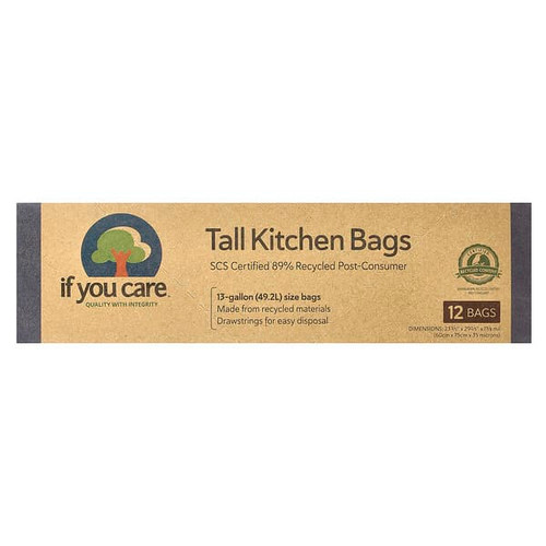 <img alt="If You Care, Tall Kitchen Bags, 12 Bags" title="If You Care, Tall Kitchen Bags, 12 Bags,770009250620"
