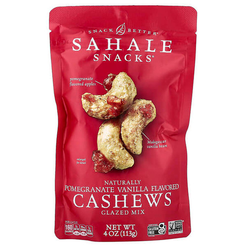 <img alt="Sahale Snacks, Glazed Mix, Pomegranate Vanilla Cashews, 4 oz (113 g)" title="Sahale Snacks, Glazed Mix, Pomegranate Vanilla Cashews, 4 oz (113 g),893869005077"