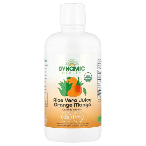 <img alt="Dynamic Health, Aloe Vera Juice, Orange Mango, 32 fl oz (946 ml)" title="Dynamic Health, Aloe Vera Juice, Orange Mango, 32 fl oz (946 ml),790223100778"