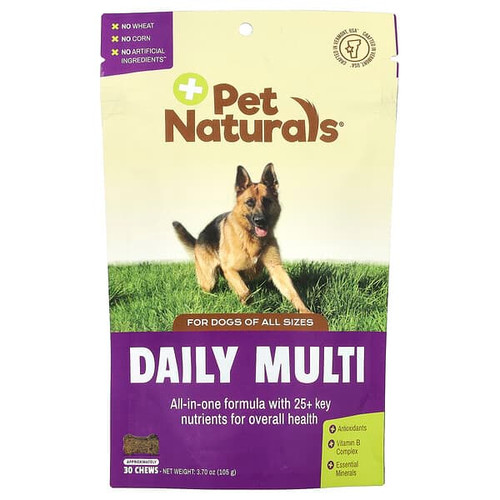 <img alt="Pet Naturals, Daily Multi, For Dogs, All Sizes, 30 Chews, 3.7 oz (105 g)" title="Pet Naturals, Daily Multi, For Dogs, All Sizes, 30 Chews, 3.7 oz (105 g),026664003546"