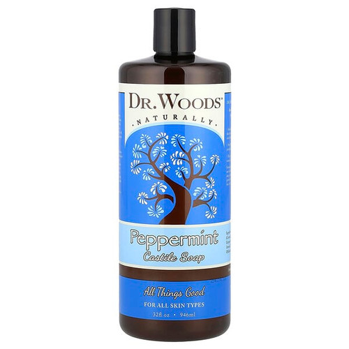 <img alt="Dr. Woods, Peppermint Castile Soap, 32 fl oz (946 ml)" title="Dr. Woods, Peppermint Castile Soap, 32 fl oz (946 ml),689191512020"