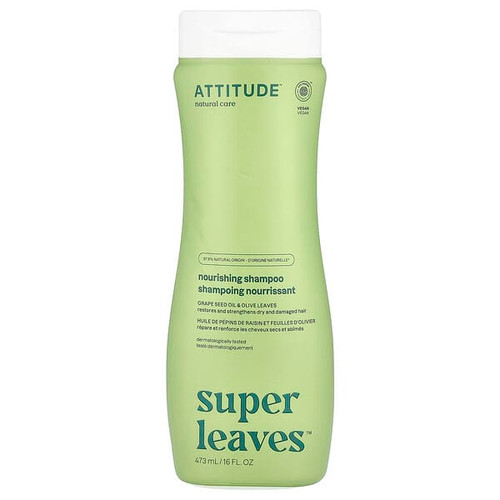 <img alt="ATTITUDE, Super Leaves, Nourishing Shampoo, Grape Seed Oil & Olive Leaves, 16 oz (473 ml)" title="ATTITUDE, Super Leaves, Nourishing Shampoo, Grape Seed Oil & Olive Leaves, 16 oz (473 ml),626232110937"