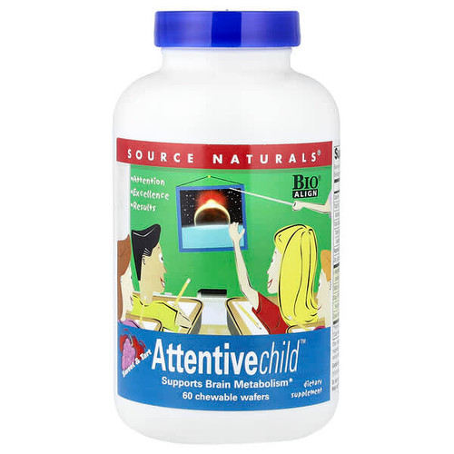 <img alt="Source Naturals, Attentive Child, Sweet & Tart, 60 Chewable Wafers" title="Source Naturals, Attentive Child, Sweet & Tart, 60 Chewable Wafers,021078012146"