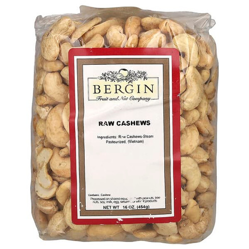 <img alt="Bergin Fruit and Nut Company, Raw Cashews, 16 oz (454 g)" title="Bergin Fruit and Nut Company, Raw Cashews, 16 oz (454 g),020526002333"