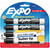 3 PACK OF Expo Bullet Black Dry Erase Markers 4 pack