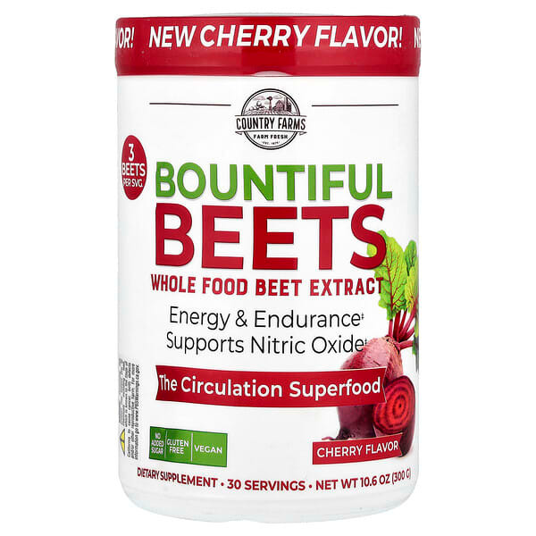 <img alt="Country Farms, Bountiful Beets, Whole Food Beet Extract, Cherry, 10.6 oz (300 g)" title="Country Farms, Bountiful Beets, Whole Food Beet Extract, Cherry, 10.6 oz (300 g),035046098308"