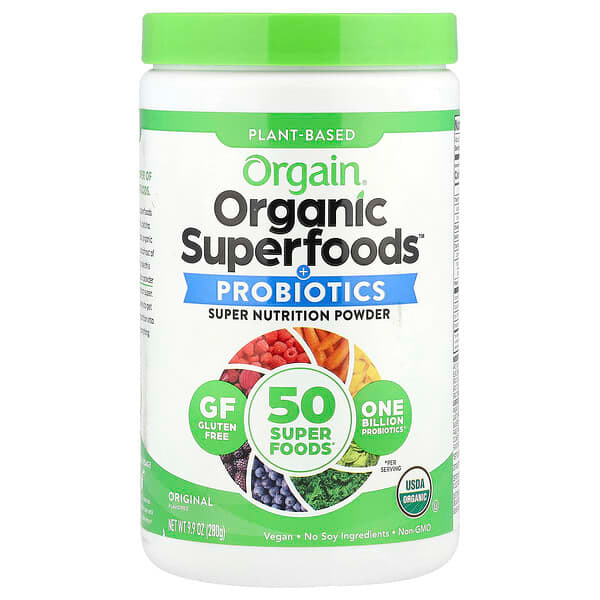 <img alt="Orgain, Organic Superfoods + Probiotics, Original, 9.9 oz (280 g)" title="Orgain, Organic Superfoods + Probiotics, Original, 9.9 oz (280 g),851770003957"