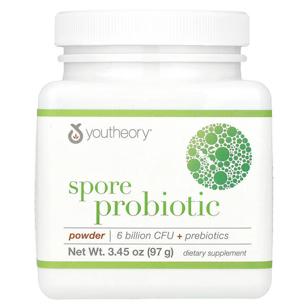 <img alt="Youtheory, Spore Probiotic Powder, 6 Billion CFU, 3.45 oz (97 g)" title="Youtheory, Spore Probiotic Powder, 6 Billion CFU, 3.45 oz (97 g),850502007218"