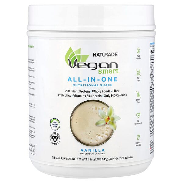 <img alt="VeganSmart, All-In-One Nutritional Shake, Vanilla, 1.4 lb (645 g)" title="VeganSmart, All-In-One Nutritional Shake, Vanilla, 1.4 lb (645 g),079911028021"