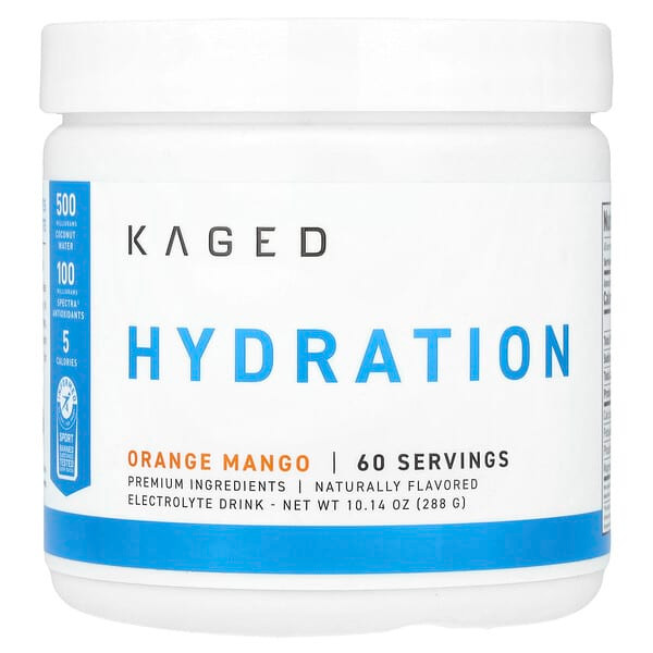 <img alt="Kaged, Hydration, Orange Mango, 10.14 oz (288 g)" title="Kaged, Hydration, Orange Mango, 10.14 oz (288 g),852253007431"