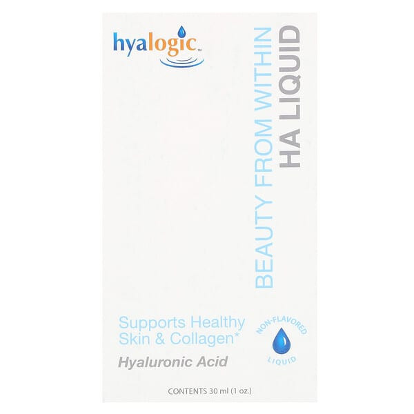 <img alt="Hyalogic, Beauty From Within, HA Liquid, Non-Flavored, 1 oz (30 ml)" title="Hyalogic, Beauty From Within, HA Liquid, Non-Flavored, 1 oz (30 ml),858259000261"
