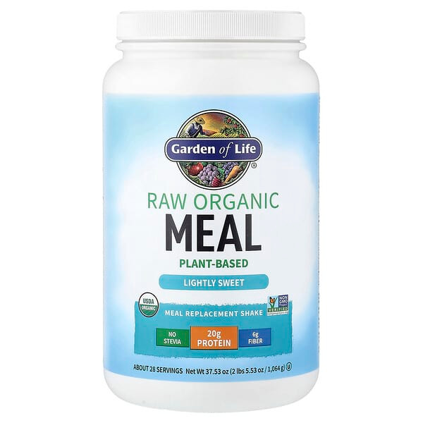 <img alt="Garden of Life, RAW Organic Meal Replacement Shake, Lightly Sweet, 37.53 oz (1,064 g)" title="Garden of Life, RAW Organic Meal Replacement Shake, Lightly Sweet, 37.53 oz (1,064 g),658010114141"